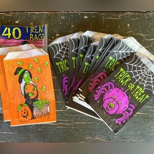 Vintage Halloween Party Treat Bag Lot of 30+ Candy Bags by Fun World 6” Spider